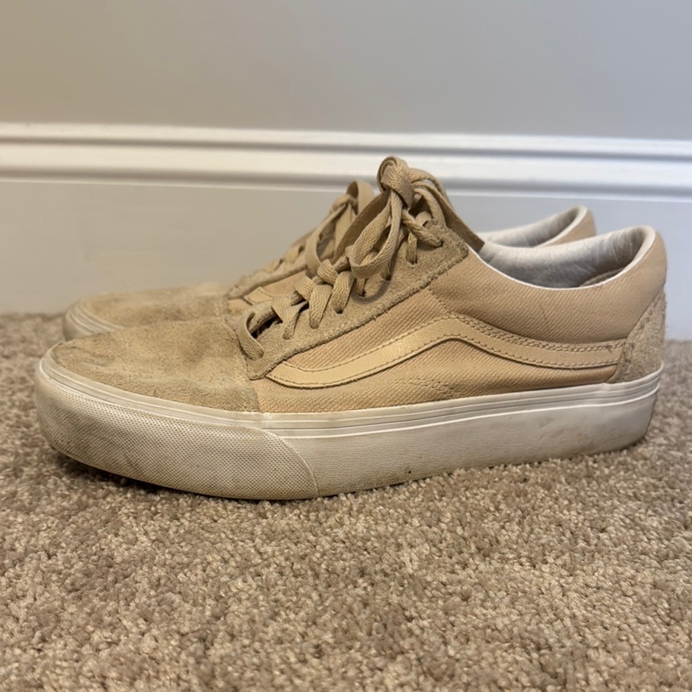 Vans Tan Sneakers Suede Canvas Low-Top